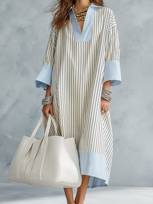 Vestido Midi de Rayas – Ligero y Fácil de Llevar